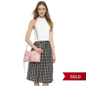J.O.A. Black & White Gingham Checkered Skirt